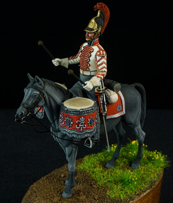 Tin soldier 54 mm Standard-bearer of the Life Guard Cossack Napoleonic Wars 