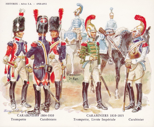 Napoleonic Wars 54 mm Tin soldier Sergeant-Major of the Carabiniers France 